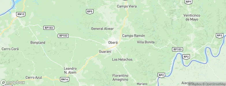Oberá, Argentina Map