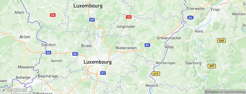 Oberanven, Luxembourg Map