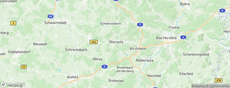 Oberaula, Germany Map