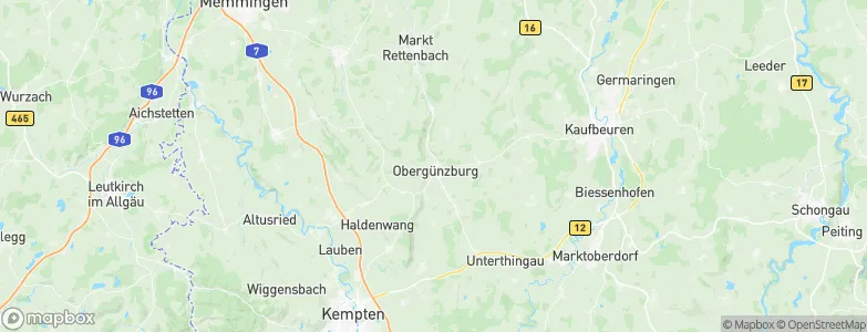 Obergünzburg, Germany Map