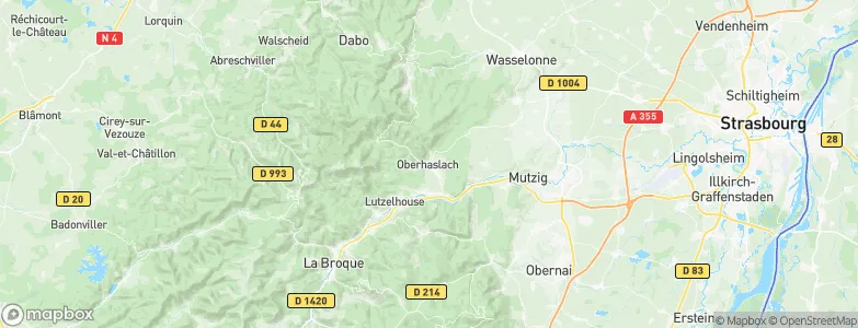 Oberhaslach, France Map