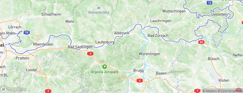 Oberhofen bei Etzgen, Switzerland Map