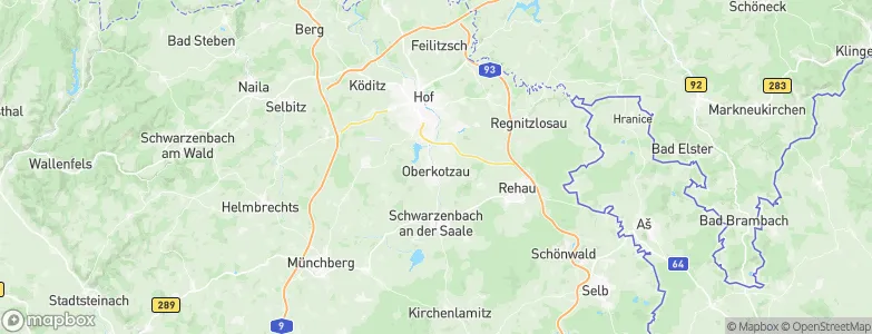 Oberkotzau, Germany Map
