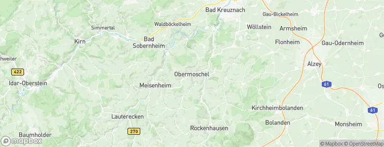 Obermoschel, Germany Map