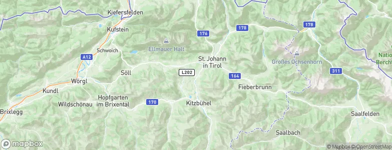 Oberndorf in Tirol, Austria Map