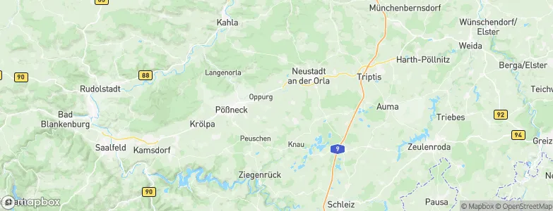 Oberoppurg, Germany Map