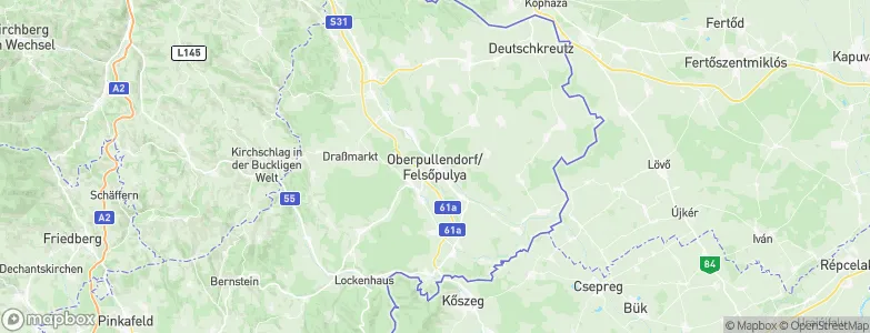 Oberpullendorf District, Austria Map