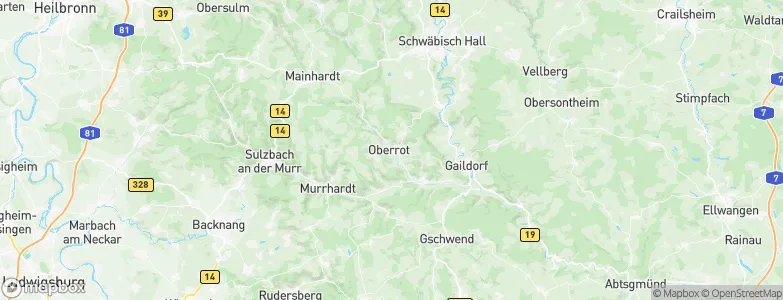 Oberrot, Germany Map