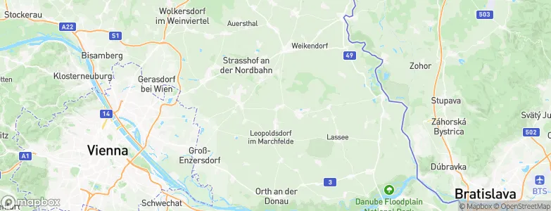 Obersiebenbrunn, Austria Map