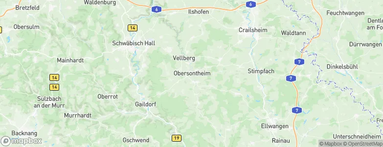 Obersontheim, Germany Map