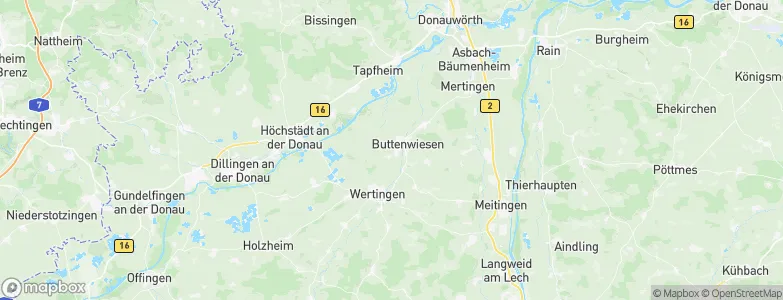 Oberthürheim, Germany Map