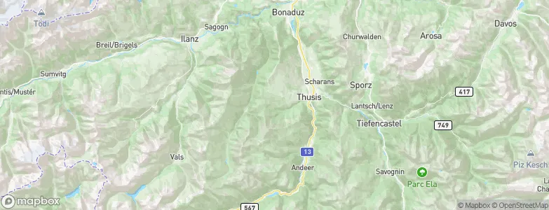 Obertschappina, Switzerland Map