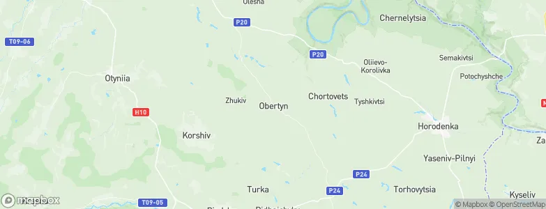Obertyn, Ukraine Map