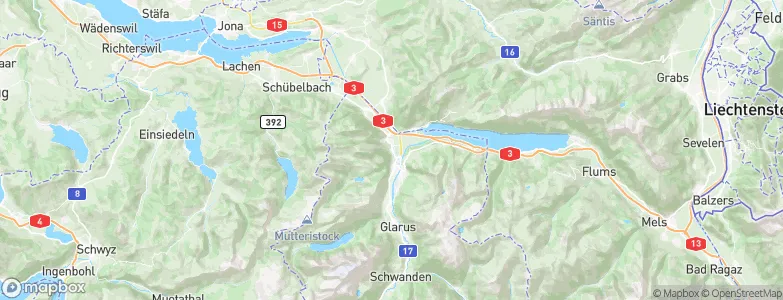 Oberurnen, Switzerland Map