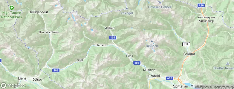 Obervellach, Austria Map