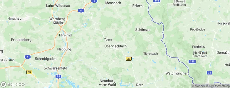 Oberviechtach, Germany Map