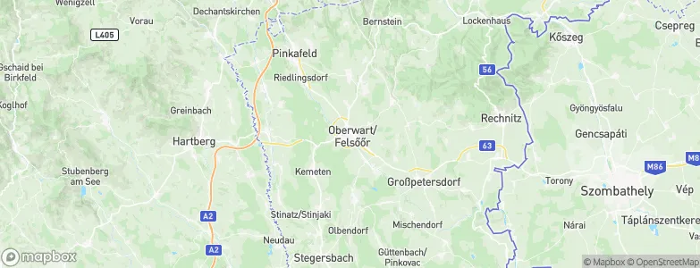 Oberwart District, Austria Map
