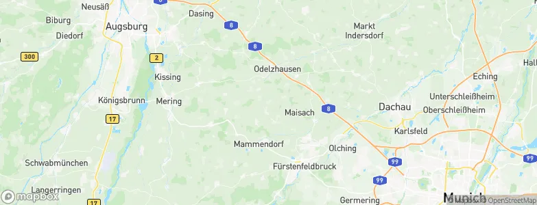 Oberweikertshofen, Germany Map