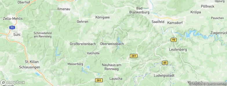Oberweißbach, Germany Map