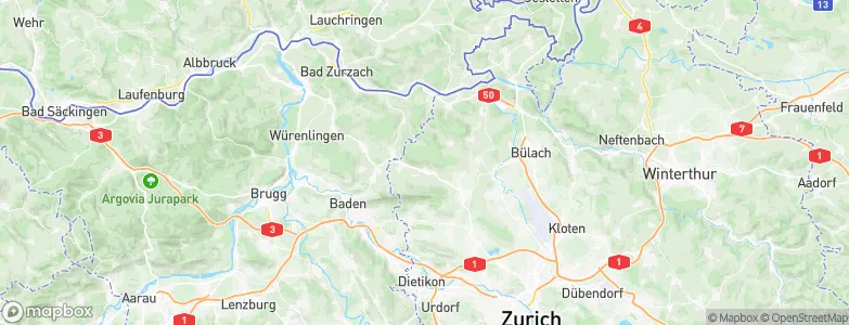 Oberweningen, Switzerland Map