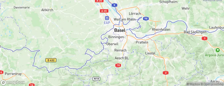 Oberwil (BL), Switzerland Map