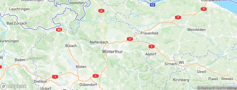 Oberwinterthur (Kreis 2) / Zinzikon, Switzerland Map