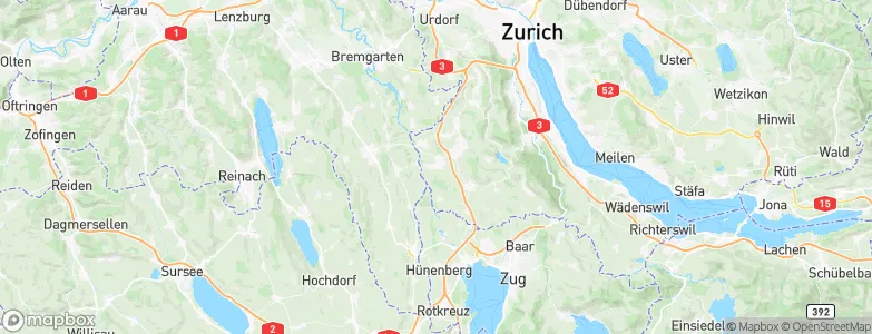 Obfelden, Switzerland Map