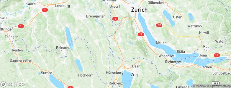 Obfelden / Toussen, Switzerland Map