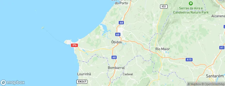Óbidos Municipality, Portugal Map