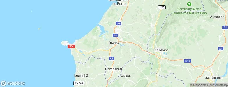 Óbidos, Portugal Map