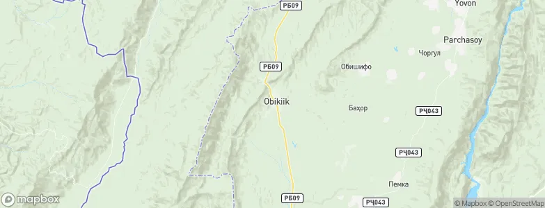 Obikiik, Tajikistan Map