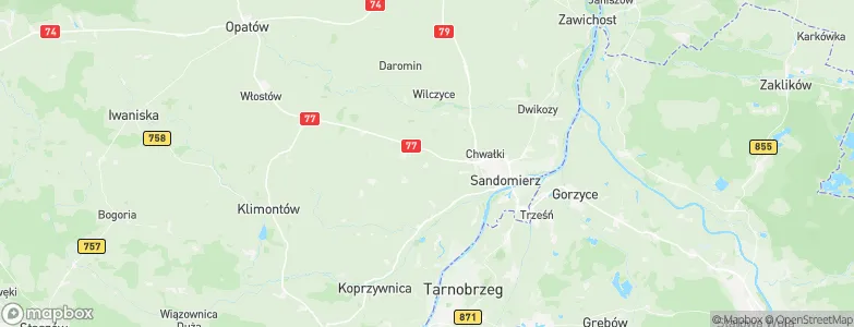 Obrazów, Poland Map