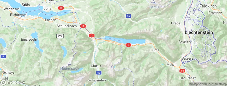Obstalden, Switzerland Map