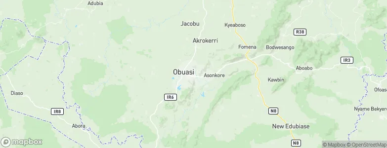 Obuasi, Ghana Map