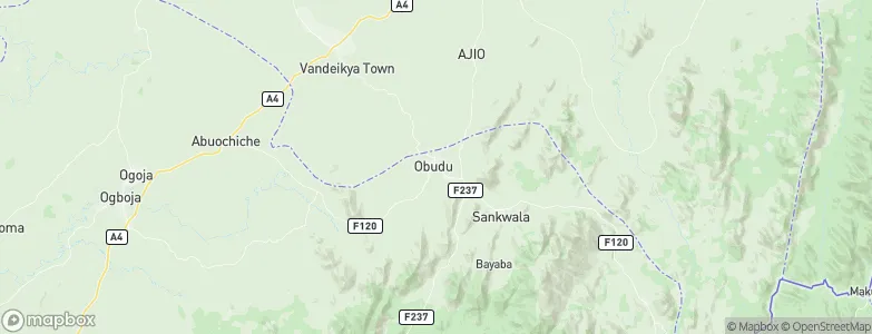 Obudu, Nigeria Map