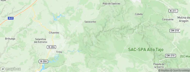 Ocentejo, Spain Map
