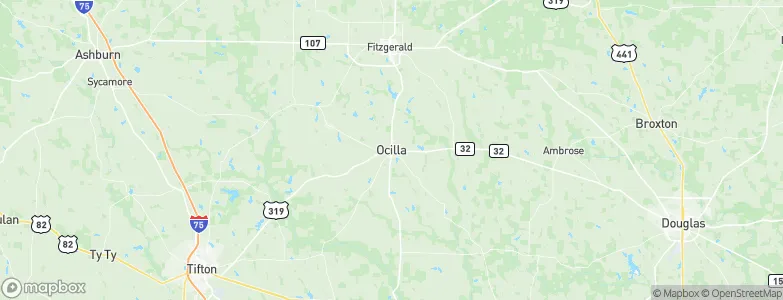 Ocilla, United States Map