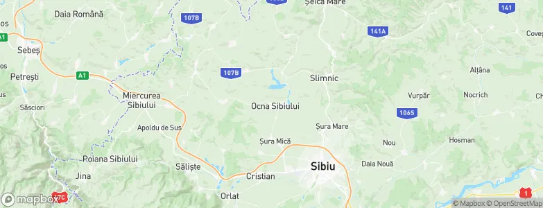 Ocna Sibiului, Romania Map