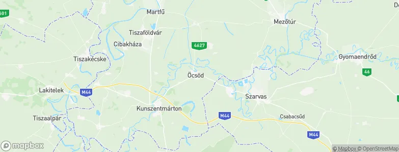 Öcsöd, Hungary Map
