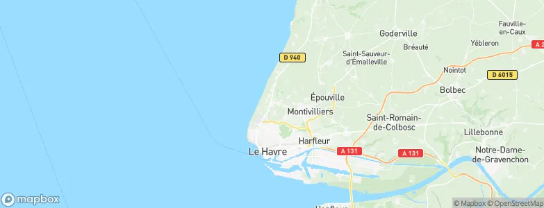 Octeville-sur-Mer, France Map