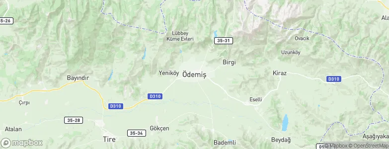 Ödemiş, Turkey Map