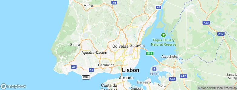 Odivelas Municipality, Portugal Map
