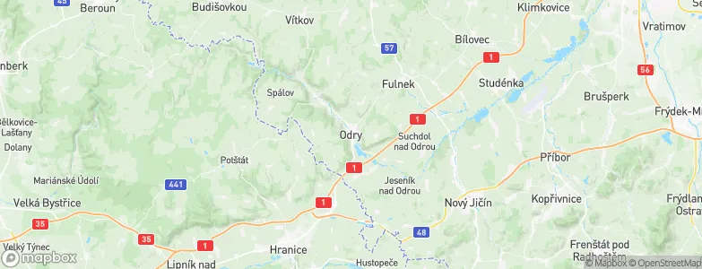 Odry, Czechia Map