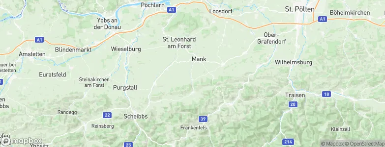 Oed an der Mank, Austria Map