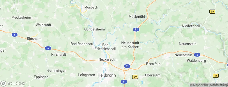 Oedheim, Germany Map