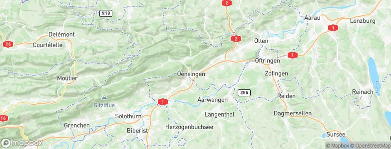Oensingen, Switzerland Map