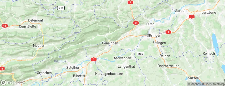 Oensingen, Switzerland Map