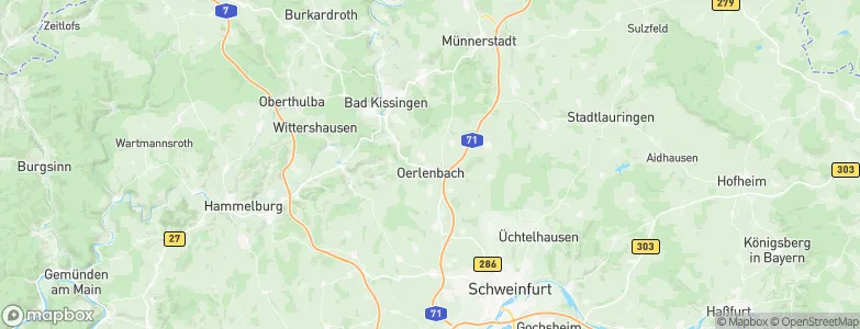 Oerlenbach, Germany Map