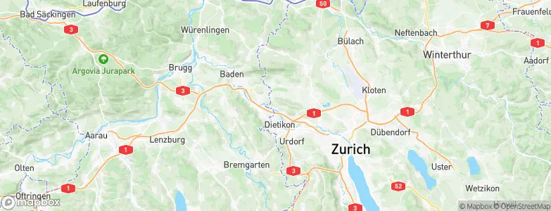 Oetwil / Erlen/Cholhölzli, Switzerland Map