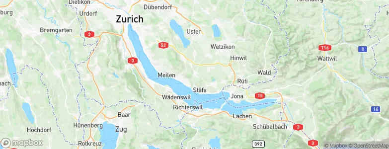 Oetwil, Switzerland Map